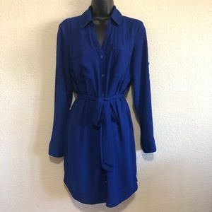 EXPRESS Blue Portofino Shirt Dress Size M